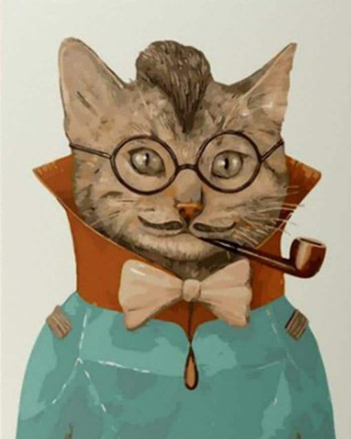 Smoking Cat Paint By Number