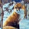 Snow Fox Paint By Number