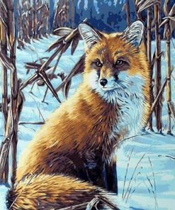 Snow Fox Paint By Number