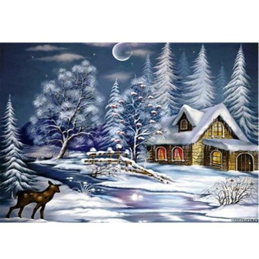 Snow Landscape Paint By Number