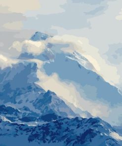 Snowy Mountain Paint By Number