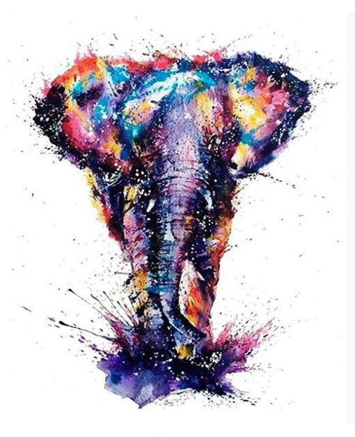 Splatter Elephant Paint By Number