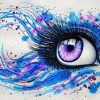 Splatter Eyelashes Paint By Number