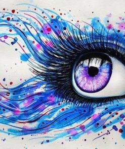 Splatter Eyelashes Paint By Number