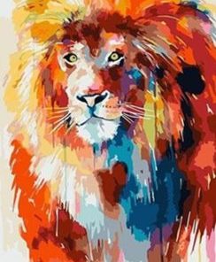 Splatter Lion Paint By Number