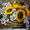 Sunflowers Basket Paint By Number