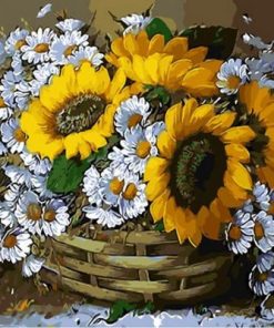 Sunflowers Basket Paint By Number