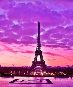 Sunset Eiffel Tower Paint By Number