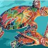 Swimming Tortoises Paint By Number