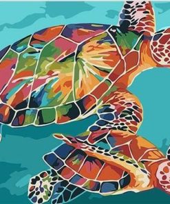 Swimming Tortoises Paint By Number