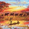 Travelling Elephants Paint By Number