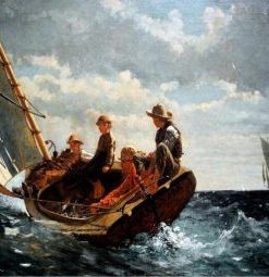 Vintage Boys In Boat Paint By Number