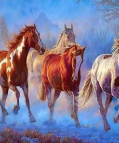 Wild Horses Running Paint By Number