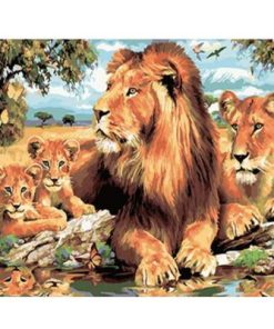 Wild Lions Family Paint By Number