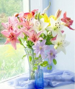 Window Flower Vase Paint By Number