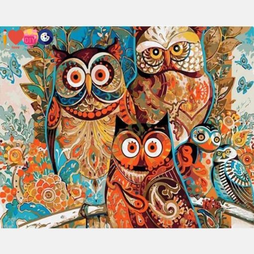 Artistic Owl Paint By Number