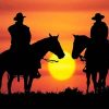 Cowboys Silhouette Sunset NEW Paint By Numbers