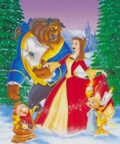 Beauty And The Beast Christmas paint by numbers