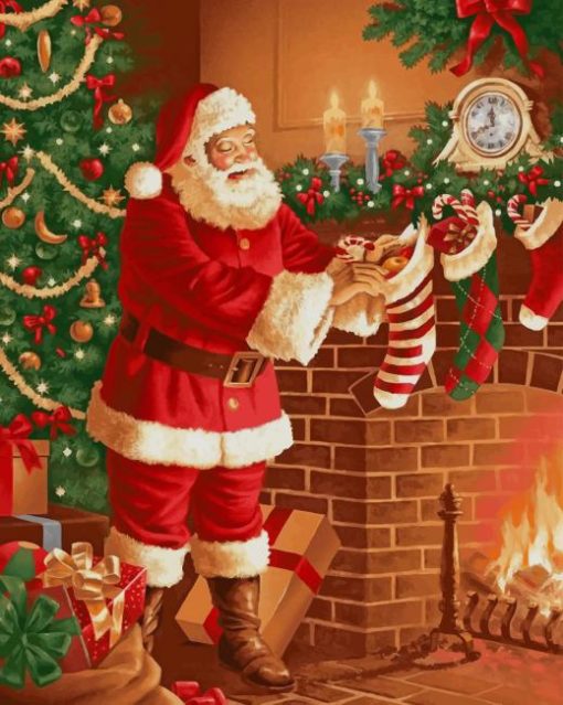 Saint Nick Christmas paint by numbers