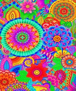 Colorful Mandala paint by numbers