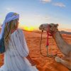 Girl And Camel In Sahara paint by numbers