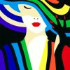 Colorful Woman Illustration Paint by numbers