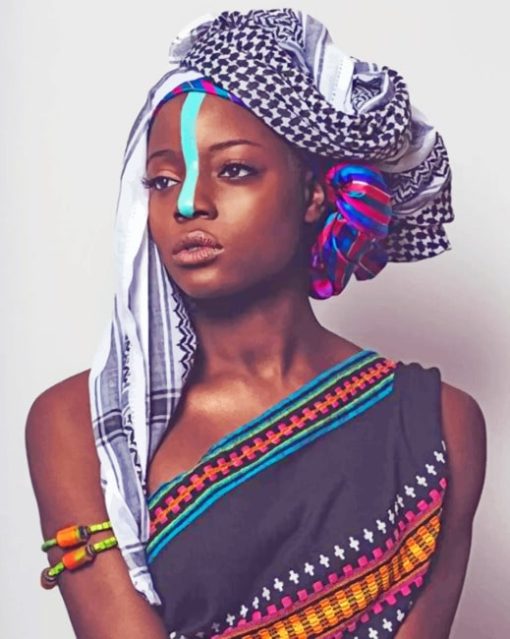 African Woman Paint by number