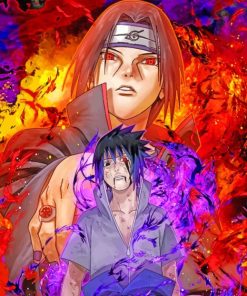 Naruto Blazing Sasuke Itachi paint by numbers