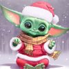 Baby Yoda Santa paint by numbers