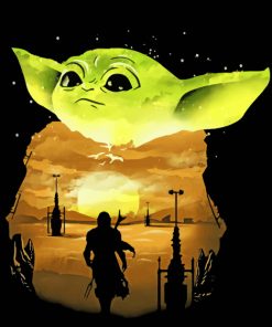 mandalorian baby yoda Art paint by number