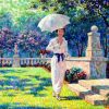 Classy Lady In Garden Paint by numbers