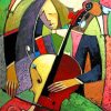 Cubism Violinist paint by numbers