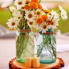 Daisies In Jar Paint by numbers