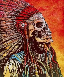 Native American Skull Paint by numbers