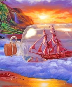 Ship In A Bottle Paint by numbers