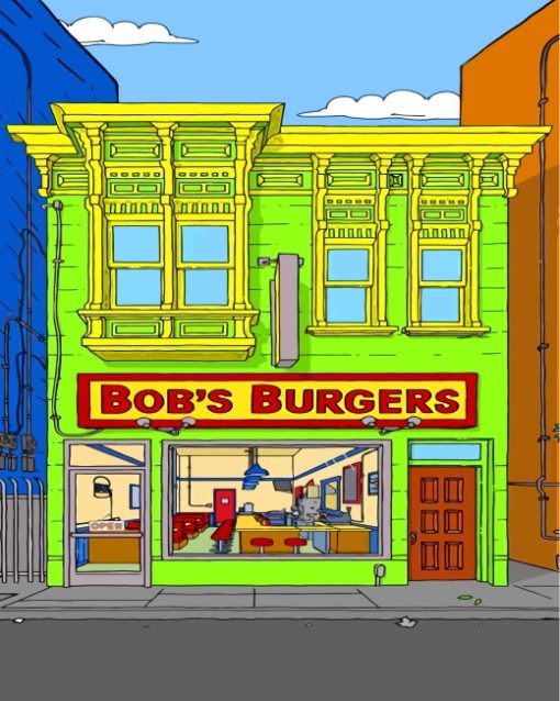 Bobs Burgers Restaurant Paint by numbers