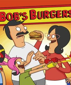 Funny Boobs Burgers Family Paint by numbers