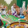 Gambling Dogs In Casino paint by numbers