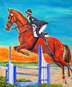 Steeplechase Horse Paint by numbers