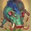 green-boar-paint-by-numbers