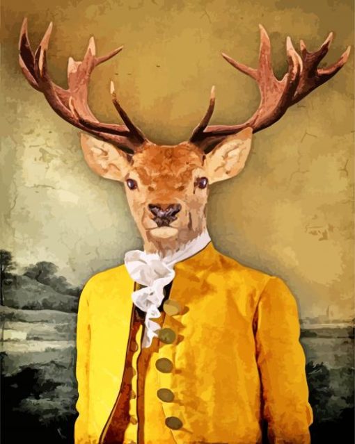 vintage-mr-deer-paint-by-number