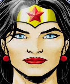 Wonder Woman Portrait Paint by numbers