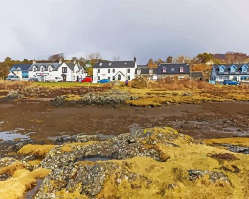 Arisaig Scotland Houses paint by number