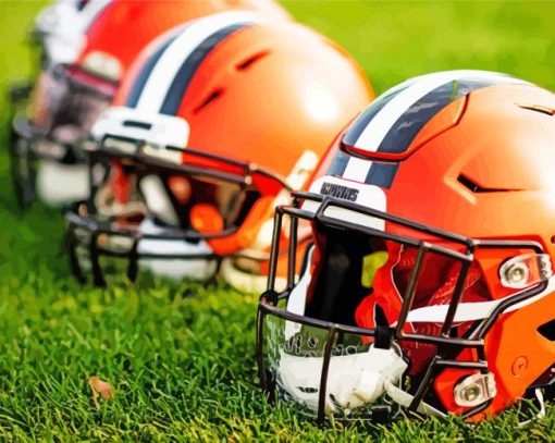 Cleveland Browns Helmets paint by number