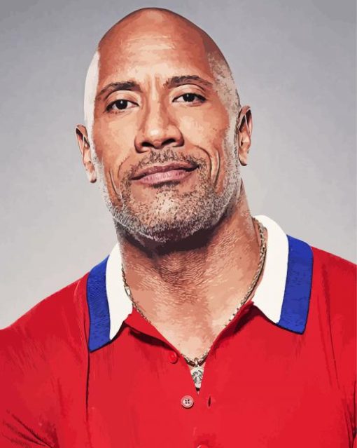 Dwayne Johnson paint by number