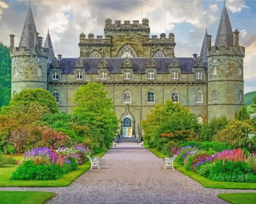 Inveraray Castle Garden paint by number