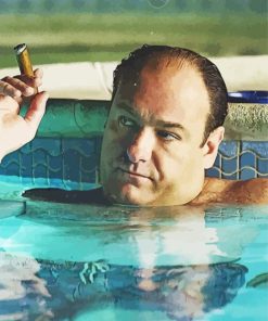 James Gandolfini Smoking paint by number