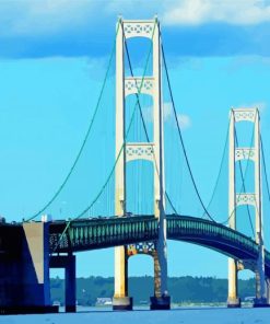 Mackinac Bridge Michigan paint by number