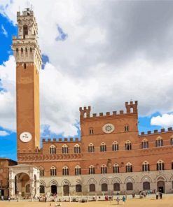 Piazza Del Campo Siena paint by number