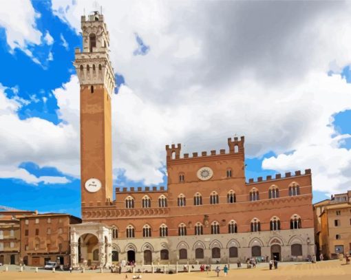 Piazza Del Campo Siena paint by number